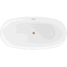 Mexen Eris free-standing bathtub 180 x 80 cm, white, brushed copper overflow - 53441808000-65