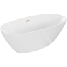 Mexen Eris free-standing bathtub 180 x 80 cm, white, brushed copper overflow - 53441808000-65