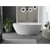 Mexen Eris free-standing bathtub 180 x 80 cm, white, brushed copper overflow - 53441808000-65