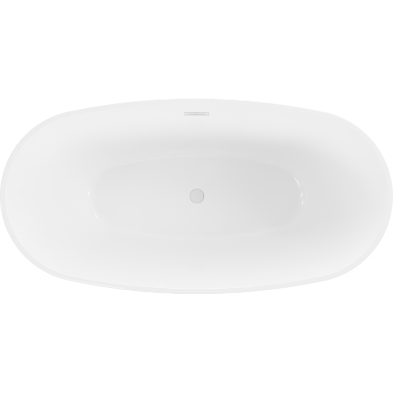 Mexen Eris freestanding bath 180 x 80 cm, white/black, white overflow - 53441808075-20