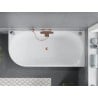 Mexen Mia freestanding corner bathtub right 180 x 80 cm, white, brushed copper overflow - 52691808000P-65