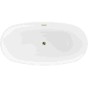 Mexen Eris freestanding bathtub 180 x 80 cm, white/black, gold overflow - 53441808075-50