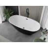 Mexen Eris freestanding bathtub 180 x 80 cm, white/black, black overflow - 53441808075-70