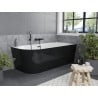 Mexen Mia free-standing corner right bathtub 180 x 80 cm, white/black, black overflow - 52691808075P-70
