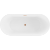 Mexen Flavia freestanding bathtub 150 x 75 cm, white, brushed copper overflow - 54031507500-65