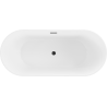 Mexen Flavia freestanding bathtub 150 x 75 cm, white, black overflow - 54031507500-B
