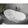 Mexen Flavia freestanding bathtub 150 x 75 cm, white, black overflow - 54031507500-B