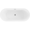 Mexen Flavia freestanding bathtub 150 x 75 cm, white, gun metal overflow - 54031507500-95