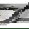 Mexen Flavia freestanding bathtub 150 x 75 cm, white/black, gold overflow - 54031507575-50