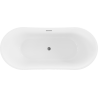 Mexen Montana free-standing bath 150 x 75 cm, white, overflow gun gray brushed - 52011507500-66