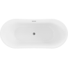Mexen Montana freestanding bathtub 150 x 75 cm, white, brushed gun gray overflow - 52011507500-66