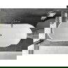 Mexen Montana freestanding bathtub 150 x 75 cm, white, gun gray brushed overflow - 52011507500-66