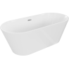 Mexen Flavia freestanding bathtub 160 x 75 cm, white, chrome overflow - 54031608000