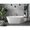 Mexen Flavia freestanding bathtub 160 x 75 cm, white, chrome overflow - 54031608000