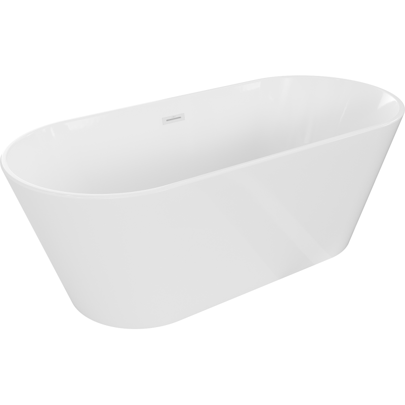 Mexen Flavia freestanding bathtub 160 x 75 cm, white, white overflow - 54031608000-20