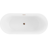 Mexen Flavia freestanding bathtub 160 x 75 cm, white, rose gold overflow - 54031608000-60