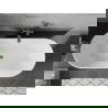 Mexen Flavia freestanding bathtub 160 x 75 cm, white, brushed gun gray overflow - 54031608000-66