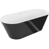Mexen Flavia freestanding bathtub 160 x 75 cm, white/black, white overflow - 54031608075-20