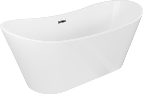 Mexen Montana freestanding bathtub 150 x 75 cm, white, gun metal overflow - 52011507500-95