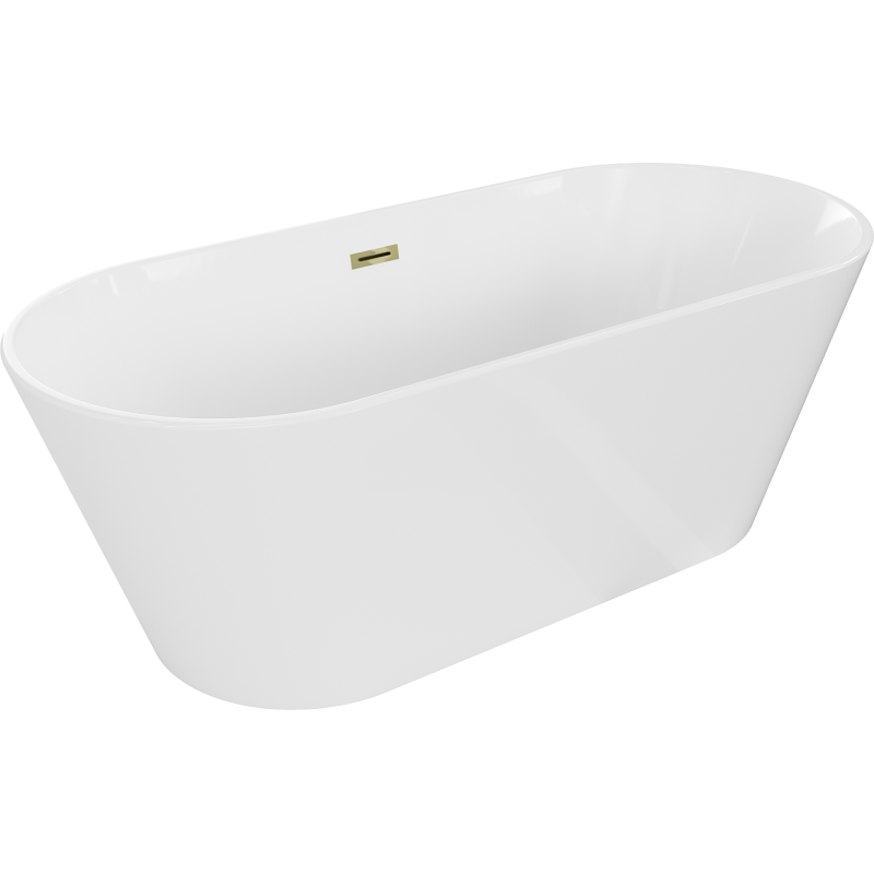Mexen Flavia freestanding bathtub 170 x 75 cm, white, drain with overflow - 54031708000-50