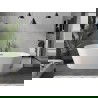 Mexen Flavia freestanding bathtub 170 x 75 cm, white, brushed gun gray overflow - 54031708000-66