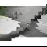 Mexen Flavia freestanding bathtub 170 x 75 cm, white, brushed gun gray overflow - 54031708000-66