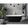 Mexen Flavia freestanding bath 170 x 75 cm, white/black, white overflow - 54031708075-20