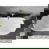 Mexen Flavia freestanding bathtub 67 x 29 inches, white/black, brushed gold overflow - 54031708075-55