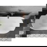 Mexen Flavia freestanding bathtub 67 x 29.5 inches, white/black, brushed copper overflow - 54031708075-65