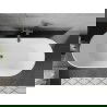 Mexen Flavia freestanding bathtub 67 x 29.5 in, white/black, brushed gun gray drain - 54031708075-66