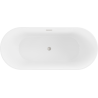 Mexen Flavia freestanding bathtub 170 x 75 cm, white/black, brushed nickel overflow - 54031708075-97