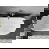 Mexen Flavia freestanding bathtub 170 x 75 cm, white/black, brushed nickel overflow - 54031708075-97
