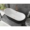 Mexen Montana freestanding bathtub 150 x 75 cm, white/black, brushed copper overflow - 52011507575-65