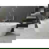 Mexen Oval freestanding wall bath 140 x 75 cm, white, gold overflow - 52671407500-50