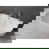 Mexen Oval freestanding wall-mounted bathtub 140 x 75 cm, white, brushed nickel overflow - 52671407500-97