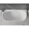 Mexen Oval freestanding wall-mounted bathtub 150 x 75 cm, white, white overflow - 52671507500-20