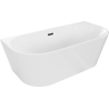 Mexen Oval freestanding wall-mounted bathtub 150 x 75 cm, white, black overflow - 52671507500-70