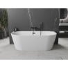 Mexen Oval freestanding wall-mounted bathtub 150 x 75 cm, white, black overflow - 52671507500-70
