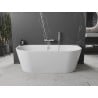 Mexen Oval freestanding wall bathtub 150 x 75 cm, white, brushed nickel overflow - 52671507500-97
