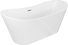 Mexen Montana freestanding bathtub 67 x 31 inches, white, chrome overflow - 52011708000-01