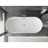 Mexen Montana freestanding bathtub 67 x 31 inches, white, chrome overflow - 52011708000-01