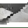 Mexen Oval freestanding wall-mounted bathtub 160 x 80 cm, white, chrome overflow - 52671608000-01