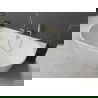 Mexen Oval free-standing wall-mounted bathtub 160 x 80 cm, white, with gold overflow - 52671608000-50