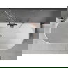 Mexen Oval freestanding wall-mounted bathtub 160 x 80 cm, white, brushed copper overflow - 52671608000-65