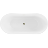 Mexen Montana freestanding bathtub 170 x 80 cm, white, gold overflow - 52011708000-50