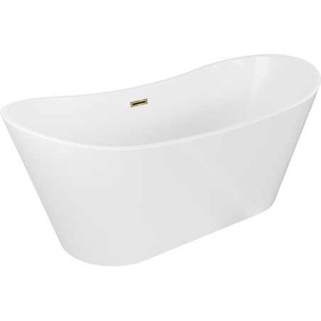 Mexen Montana freestanding bathtub 170 x 80 cm, white, gold overflow - 52011708000-50