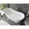 Mexen Montana freestanding bathtub 170 x 80 cm, white, gold overflow - 52011708000-50