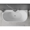 Mexen Oval freestanding back-to-wall bath 180 x 80 cm, white, chrome overflow - 52671808000-01