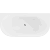 Mexen Oval Free-standing Wall Bathtub 170 x 80 cm, White, Chrome Overflow - 52671708000-01