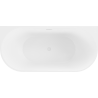 Mexen Oval freestanding wall bath 170 x 80 cm, white, white overflow - 52671708000-20